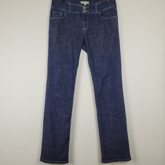 CAbi Lou Lou Dark Wash Straight Leg Jeans 10 #201 - Picture 2 of 8